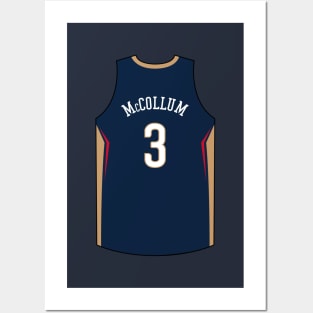 CJ McCollum New Orleans Jersey Qiangy Posters and Art
